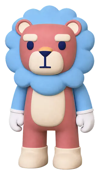 Repaired watertight toy lion model, ready for 3D printing